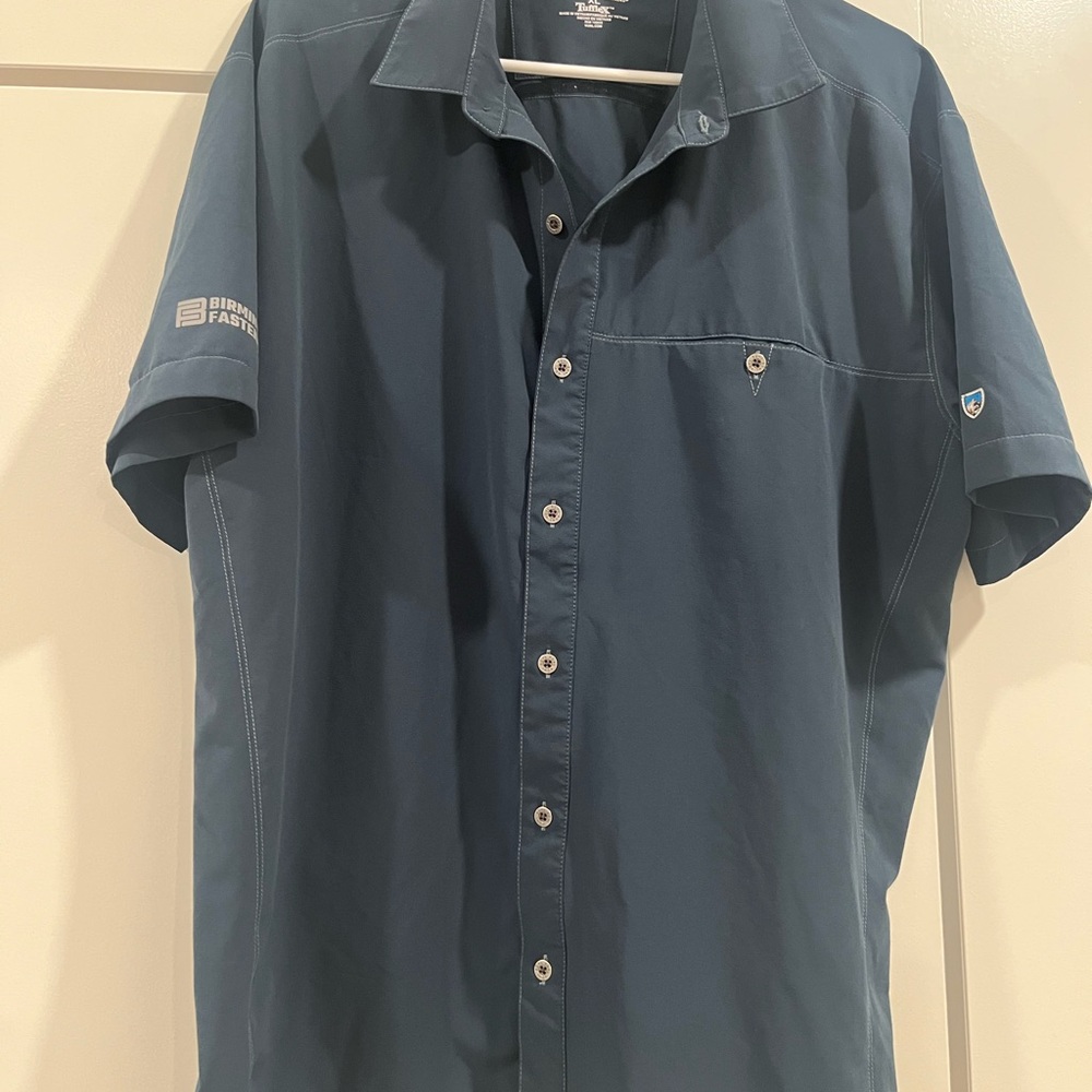 Kuhl Men's Short-Sleeve Button Shirt - Slate Blue light weight